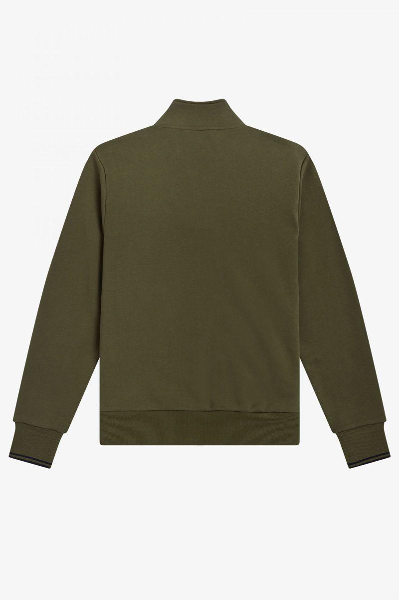 Green Fred Perry Half Zip Men's Sweatshirts | PH 1584KORI